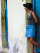 Woman in doorway, Camaguey, Cuba 2004